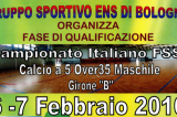 6-7 Febbraio, San Giorgio di Piano (BO). Calcio A5 “Over35” – Girone B 6-7 Febbraio, San Giorgio di Piano (BO). Calcio A5 “Over35” – Girone B
