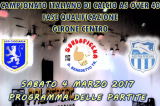 4 Marzo, Ceprano (FR). Qualificazioni Campionato Calcio A5 “Over40” – Girone Centro 4 Marzo, Ceprano (FR). Qualificazioni Campionato Calcio A5 “Over40” – Girone Centro