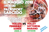 6 Maggio, Sarcedo (VI). Incontro amichevole di Pallavolo/F “Under21”