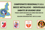 30 Giugno, Alba (CN). Campionato Regionale FSSI Piemonte di Bocce Metalliche