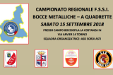 15 Settembre, Torino (TO). Campionato Regionale FSSI Piemonte di Bocce Metalliche 15 Settembre, Torino (TO). Campionato Regionale FSSI Piemonte di Bocce Metalliche
