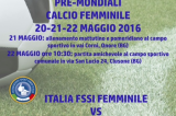 20-22 Maggio, Clusone (BG). Raduno Pre-Mondiali Nazionale di Calcio A11/F