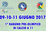9-11 Giugno, Paratico (BS). 1° Raduno Pre-Olimpico di Calcio A11