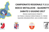 3 Giugno, Torino. Campionato Regionale FSSI di Bocce Metalliche 3 Giugno, Torino. Campionato Regionale FSSI di Bocce Metalliche