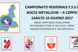 10 Giugno, Torino. Campionato Regionale FSSI di Bocce Metalliche